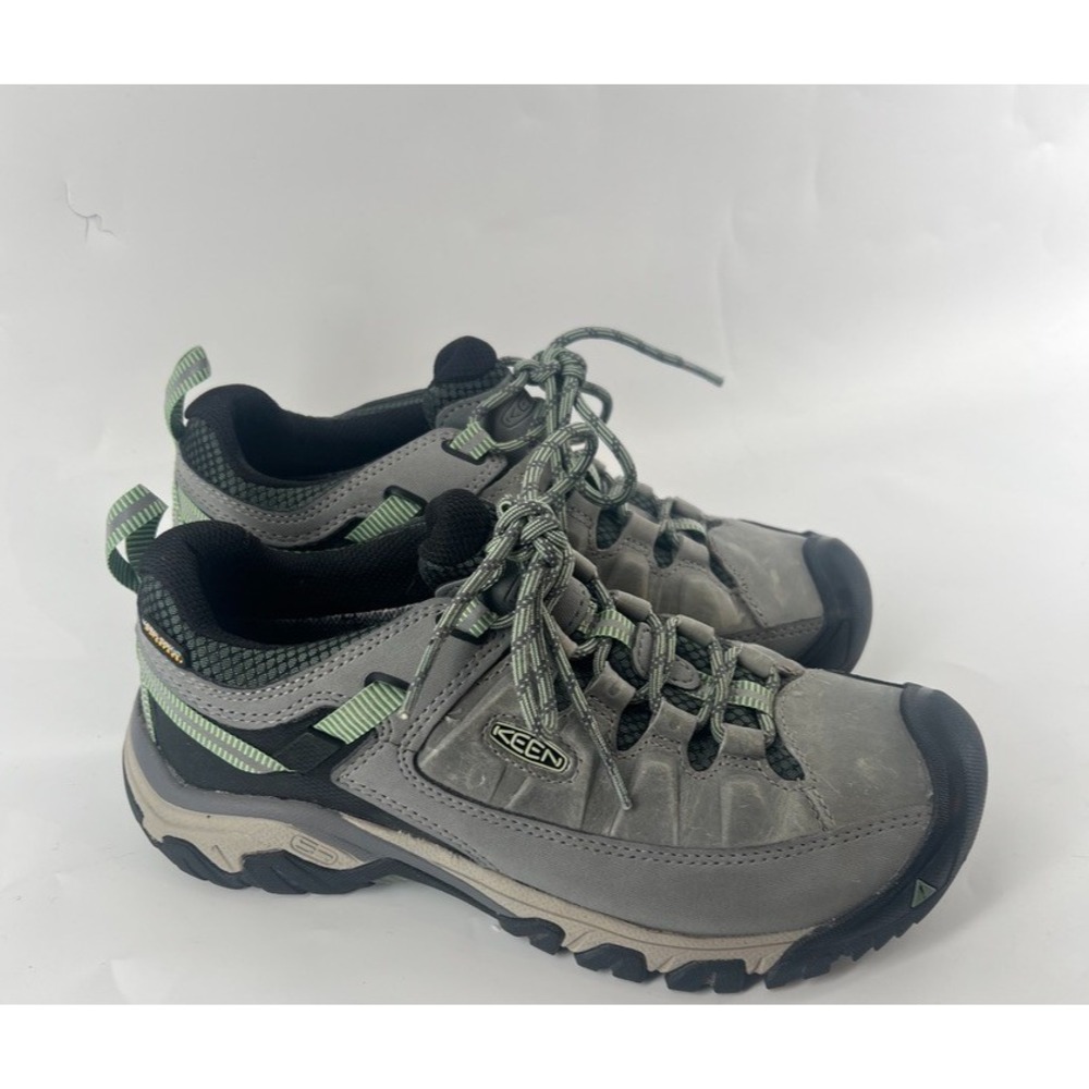 KEEN Targhee III Waterproof Hiking Shoes Women's Size 8 Gray Magnet Blue 1018166